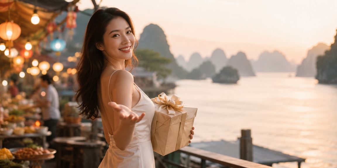 Người chơi sử dụng điện thoại tại Hạ Long